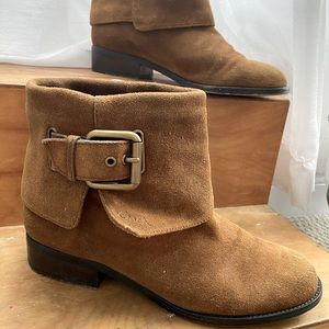 Coach Tan Suede Ankle Booties